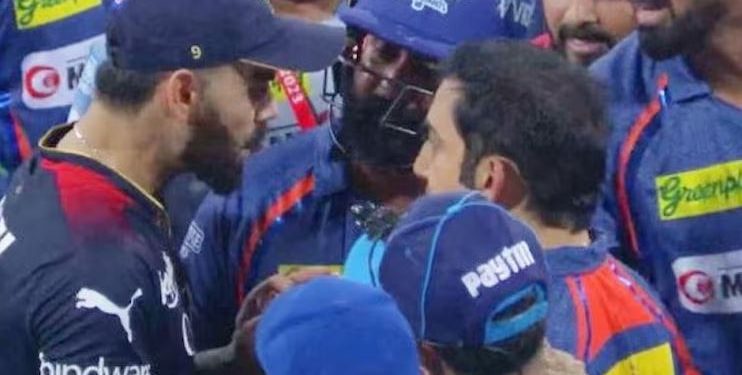 Virat Kohli and Gautam Gambhir get into a brawl after RCB-LSG match (Image: Twitter)