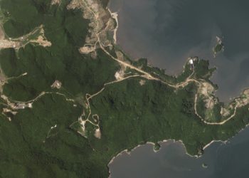 This satellite picture by Planet Labs PBC shows the Sohae Satellite Launching Station near Tongchang-ri, North Korea, Tuesday, May 30, 2023. Satellite images taken Tuesday analyzed by The Associated Press showed activity at a main pad at North Korea's Sohae Satellite Launching Station – suggesting the satellite's blast off would be soon. (Planet Labs PBC via AP)