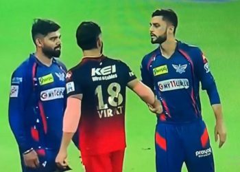 Naveen-ul-Haq's heated arguement with Virat Kohli (Image: Twitter)