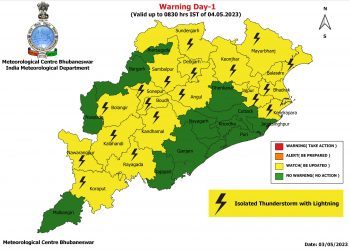 Odisha weather forecast May 3