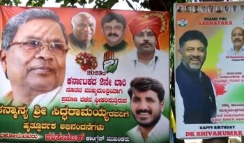 All eyes on CM post; poster war erupts in Karnataka