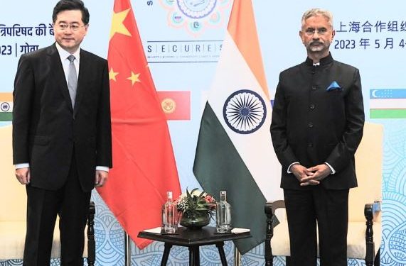 S Jaishankar meets Chinese counterpart Qiin Gang on sidelines of SCO meet Goa (Image: DrSJaishankar/Twitter)