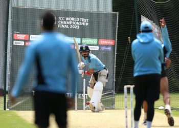 Virat Kohli during a practice session before WTC final against Australia (Image: BCCI/Twitter)