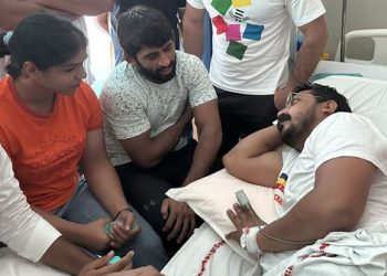 Protesting wrestlers met Bhim Army chief Chandra Shekhar Azad at hospital