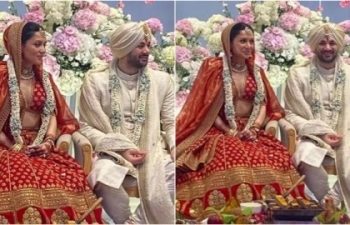 Karan-Drisha wedding: Bride steps in stunning in red as first pictures appear
