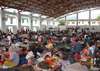 Displaced people of Manipur in a relief camp in Mizoram