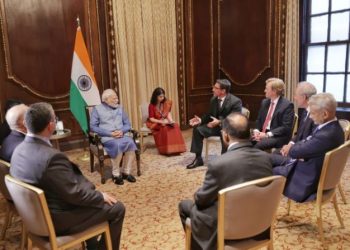 PM Modi holds talks with top American thought leaders in New York