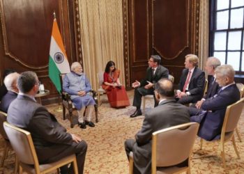 PM Modi holds talks with top American thought leaders in New York
