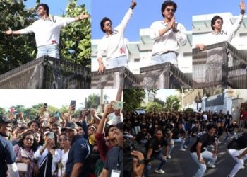 Pathaan TV premiere: SRK does this iconic hook step on Mannat balcony