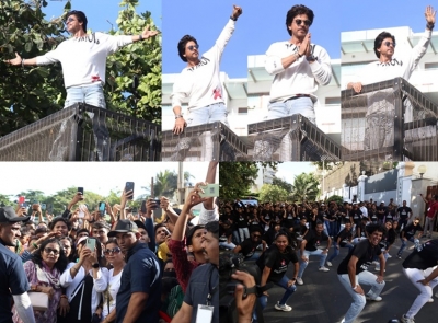 Pathaan TV premiere: SRK does this iconic hook step on Mannat balcony