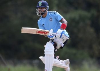 Virat Kohli during a practicing session ahead of WTC 2023 final