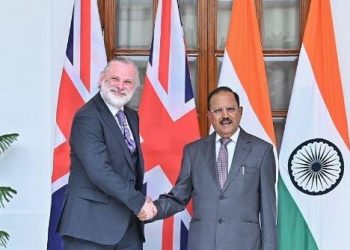 NSA Ajit Doval with his British counterpart Tim Barrow