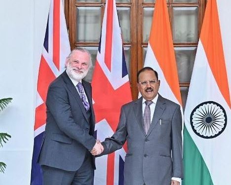 NSA Ajit Doval with his British counterpart Tim Barrow