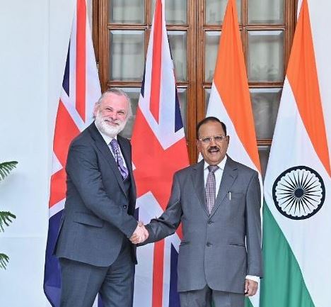 NSA Ajit Doval with his British counterpart Tim Barrow
