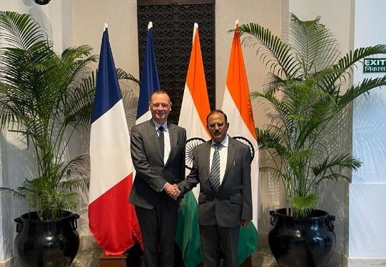 NSA Ajit Doval meets French President Advisor Bonne