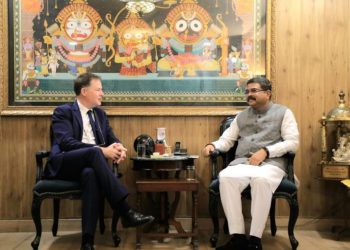 Education minister Pradhan meets META President Nick Clegg
