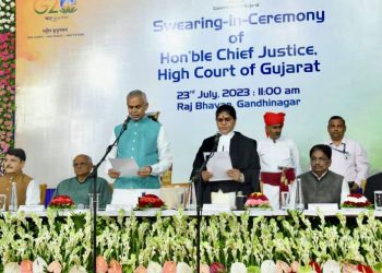 Justice Sunita Agarwal swearing in as Chief Justice of Gujarat High Court