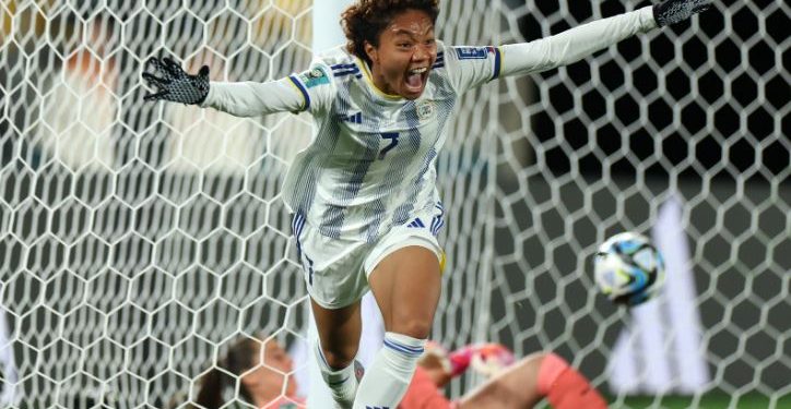 Sabrina Bolden scores against New Zealand at FIFA Women's World CUP 2023