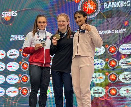 Wrestler Sangeeta Phogat wins bronze at the World Ranking Tournament in 59 kg category