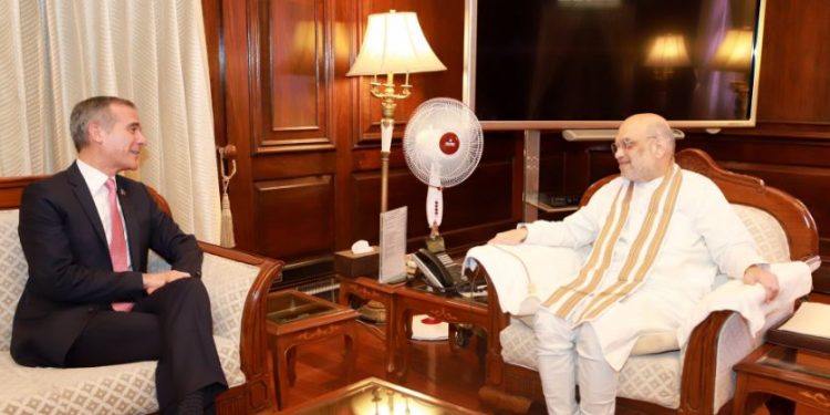 Home Minister Amit Shah meets US Ambassador to India Eric Garcetti