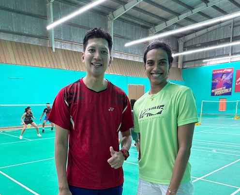 PV Sindhu with coach Muhammad Hafiz Hashim