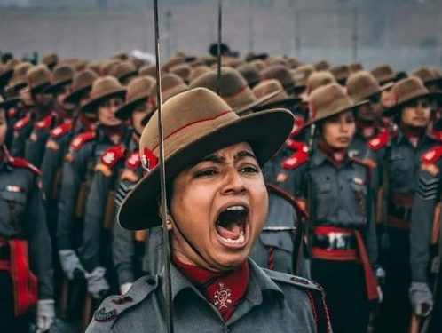 All women contingent of Assam Rifles at Rajpath for 70th Republic Day Parade, 2019