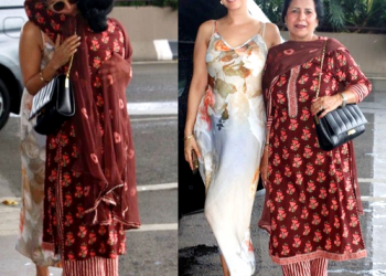 Nimrat Kaur spotted at airport; gives heartwarming hug to her mother