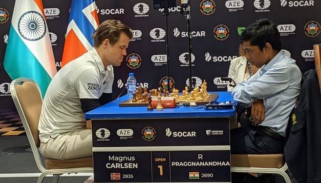 R Praggnanandhaa - Magnus Carlsen