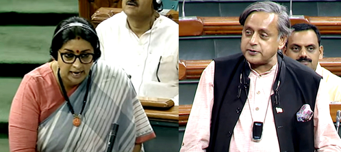 ‘An own-goal Smritiji', says Shashi Tharoor after her speech in Lok Sabha over no-trust motion