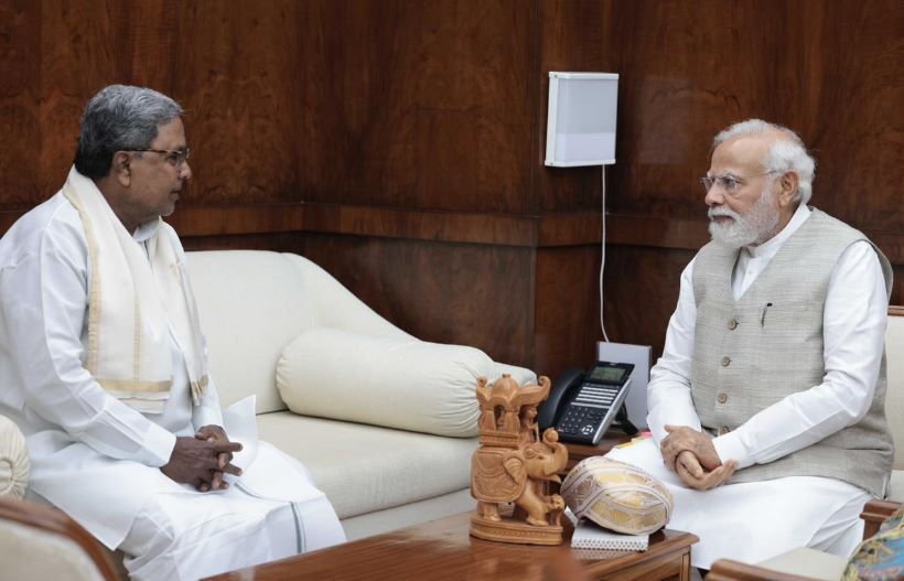 Karnataka CM Siddaramaiah meets PM Narendra Modi