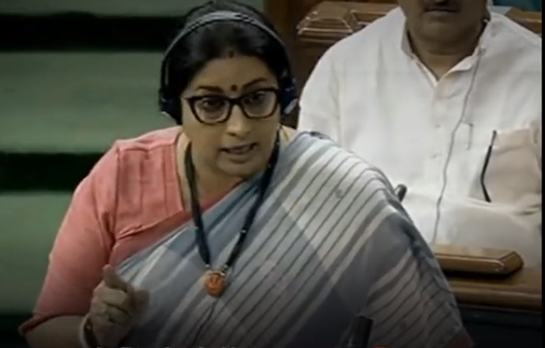 Smriti Irani slams Rahul Gandhi in Lok Sabha on his 'murder of India' remark