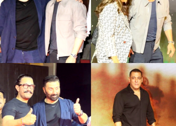 'Gadar 2' bash: SRK, Gauri walk hand-in-hand; Salman, Aamir pose together