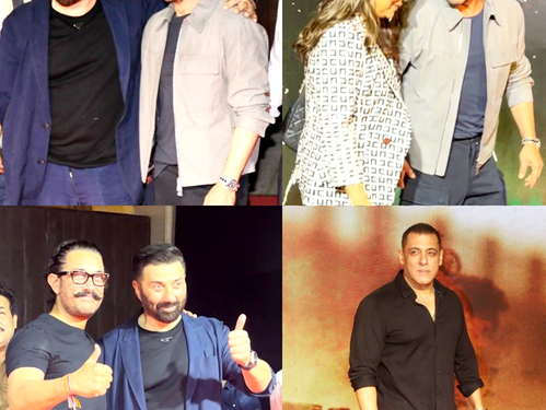 'Gadar 2' bash: SRK, Gauri walk hand-in-hand; Salman, Aamir pose together