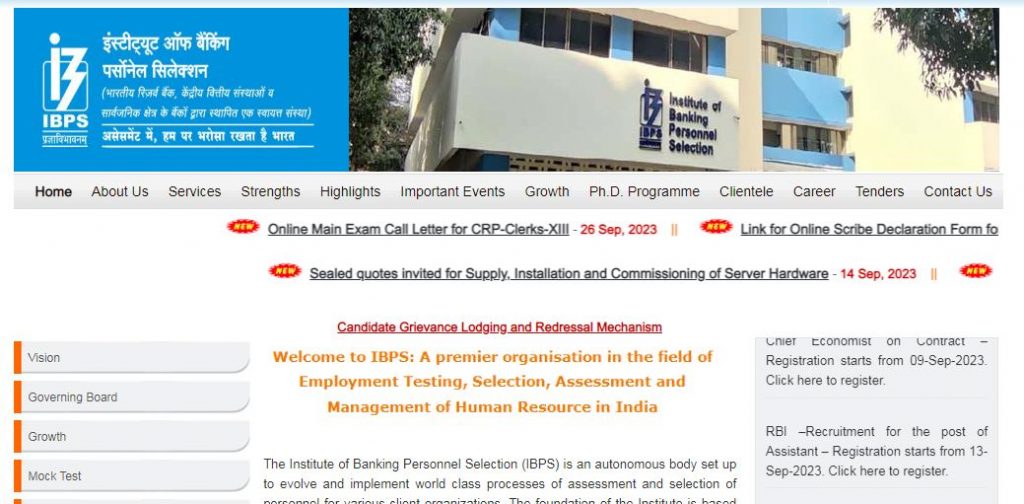 IBPS Clerk Main exam