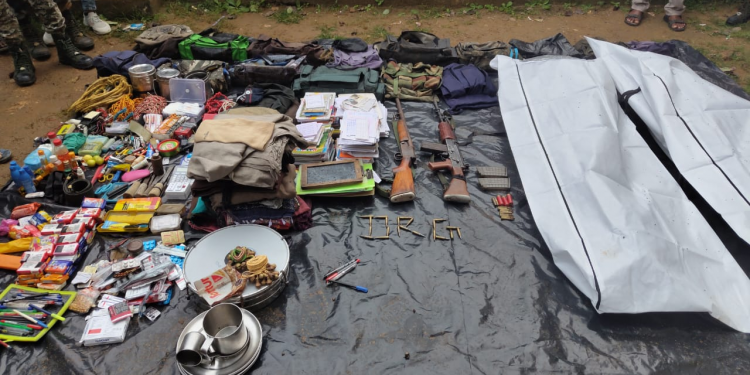 Two Maoists killed; huge cache of arms seized