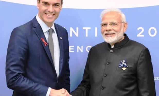 Narendra Modi - Pedro Sanchez