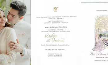 A pearl white Indian wedding: Parineeti and Raghav's big day invite goes viral