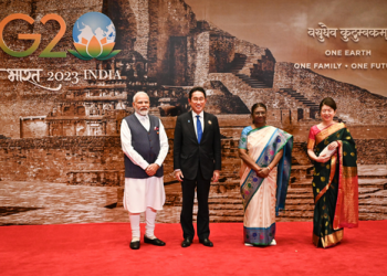 Japanese PM’s wife Yuko Kishida exudes elegance in saree at President dinner