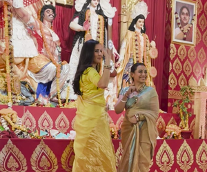 Katrina Kaif, Rani Mukerji, Jaya Bachchan, Sumona seek blessings at ‘North Bombay’ Durga Puja pandal