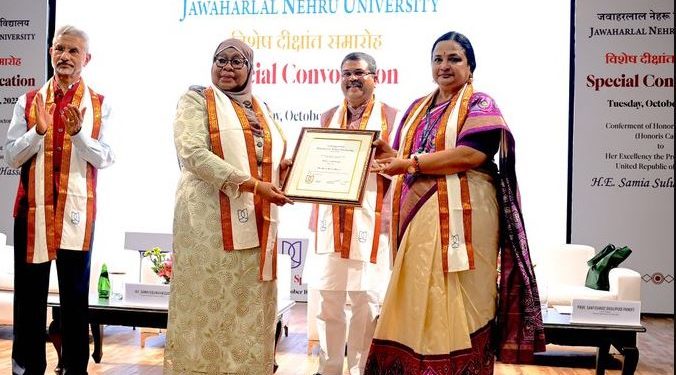 Tanzania President Hassan becomes first woman to be conferred honorary doctorate by JNU