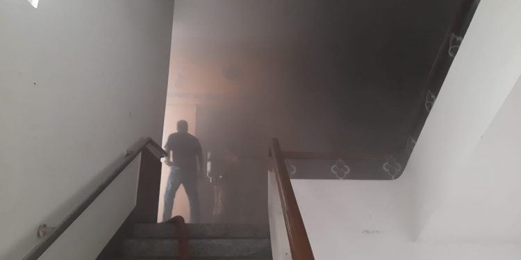 Fire breaks out in Lok Seva Bhawan in Bhubaneswar