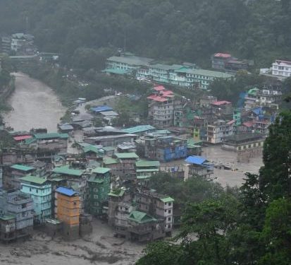 cloudburst - Sikkim - Teesta river