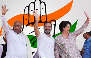 Despite 150 rallies, Congress magic fizzles out in MP, Raj, Chhattisgarh; only hope from Telangana