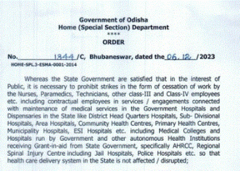 Odisha invokes ESMA to ban strikes by Health Dept staff