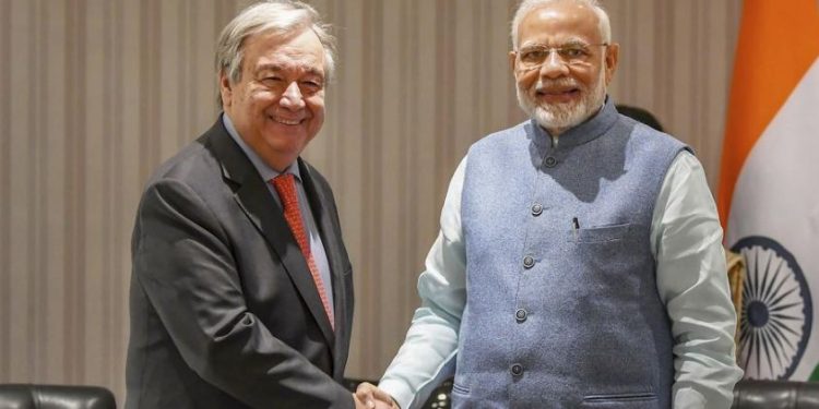 Narendra Modi meets Antonio Guterres in the sidelines of UN Climate Summit, UAE