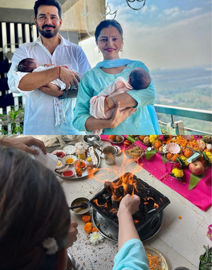 Rubina Dilaik, Abhinav Shukla share first glance of twin daughters, reveal names