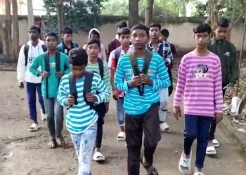 rayagada students walk to district collector for grievances
