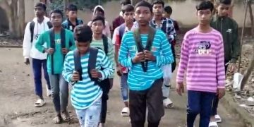 rayagada students walk to district collector for grievances