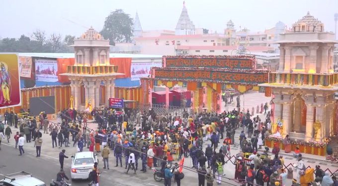 Invitees arrive in Ayodhya for Ram temple event, multi-layered security put in place