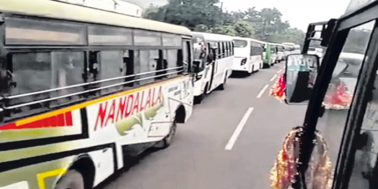 Buses remain stuck for 4hours over extortion money in Khurda district